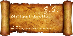 Zólyomi Sarolta névjegykártya