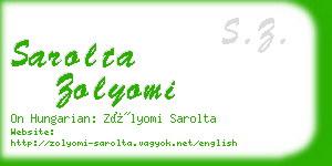 sarolta zolyomi business card